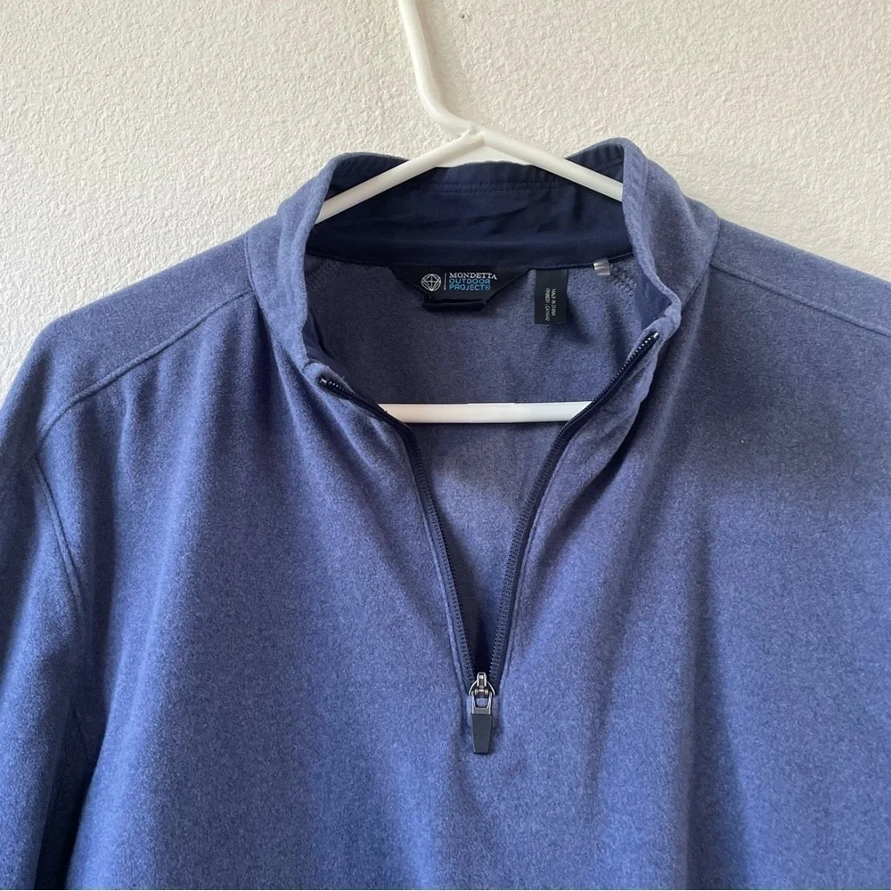 Mondetta Outdoor project quarter zip fleece jacket in steel blue